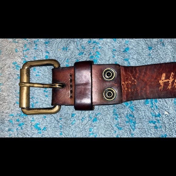 Genuine rawhide leather Hollister belt RUGGED! - Picture 3 of 11